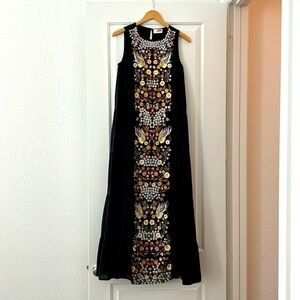 Samant Chauhan black embroidered dress